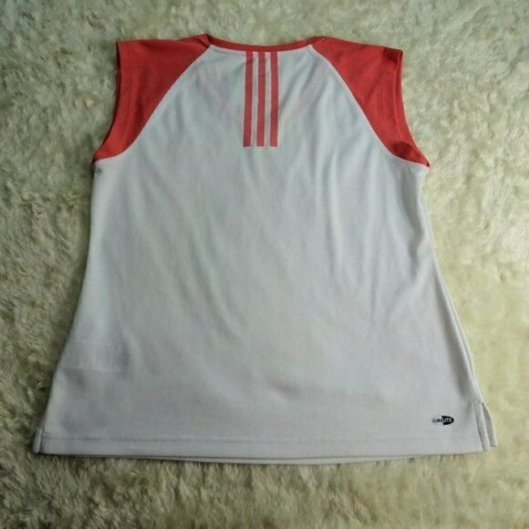 Adidas Clima365 Climalite Salmon/White Tank Top Medium - Picture 2 of 7